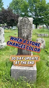 Let’s check the progress after letting the D2 work its magic for 20 days. #gravegeeks #cemeterycleaning #PreserveHistory #headstonecleaning #beforeandafter | Crazy Cemetery Lady