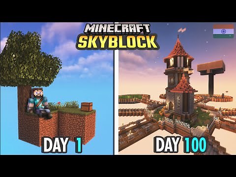 I Survived 100 Days in SKYBLOCK Minecraft (Hindi Gameplay)