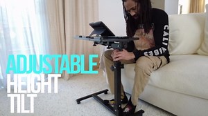 ZENY Adjustable Laptop Stand Rolling Desk Cart Mobile Computer Holder W/ Casters - Walmart.com