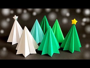 【折り紙】折り紙1枚・クリスマスツリーの作り方〈立体〉 Christmas Tree