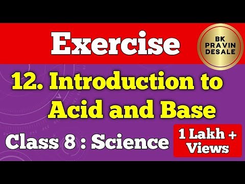 introduction to acid and base exercise | std 8th science chapter 12 question answer | 8th science 12