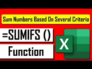 How to Use SUMIFS Function in Excel