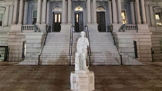 Trump places Columbus statue near White House