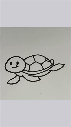 Dibuja fácil tortuga de mar / #tendencias#shorts #shortsvirales #niños #youtubeshorts #drawing