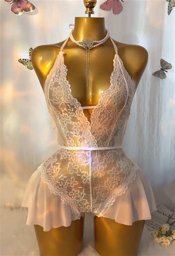 Women's Solid Color Lace Teddy🥰💋 #women #sexy #lace #nightgown #tiktokshop