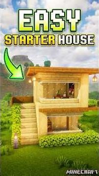 Easy Modern Starter House Build | Minecraft Tutorial #shorts