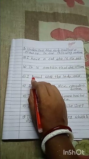 Clause (subordinate clause). Underline the clauses in sentences. #english