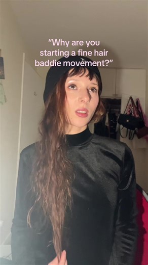 Be free with me as a fine hair baddie 🖤 #finehair #thinhair #finehairtips #hair #hairtok