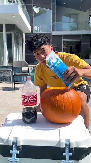 Coke Explosion With Pumpkin! | Jojo Sim