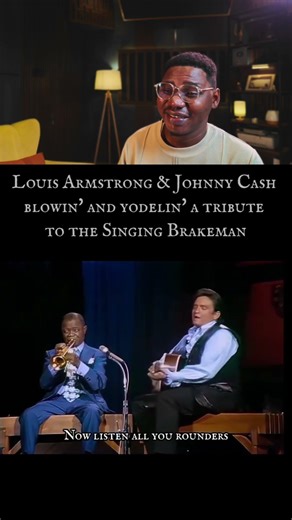 Johnny Cash and Louis Armstrong together is everything #countrymusic #jazz #duet