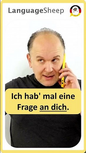 Ich habe eine Frage zu dir? für dich? an dir? an dich? What is "I have a question for you" in German