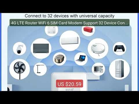 4G LTE Router WiFi 6 SIM Card Modem Support 32 Device Conne... — Top Pick 2026 | Unbeatable Price!