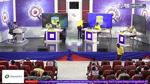 QUARTER-FINAL STAGE SHOWDOWN OF THE NATIONAL SCIENCE & MATHS QUIZ (NSMQ) 2025. ONLY THE WINNER WILL ADVANCE TO THE SEMI-FINALS. TUNE IN LIVE TO SEE THIS EXCITING CONTEST. WITNESS EVERY QUESTION, EVERY ANSWER AND EVERY AGONIZING POINT AS THESE BRILLIANT STUDENTS FROM THREE PRESTIGIOUS SCHOOLS BATTLE IT OUT FOR A SPOT AMONG THE ELITE. THE STAKES COULDN'T BE HIGHER AT THIS QUARTER-FINAL STAGE, IT'S WIN-OR-GO-HOME! DON'T FORGET TO LIKE AND SUBSCRIBE TO OUR CHANNEL FOR LIVE COVERAGE OF THE ENTIRE NSM