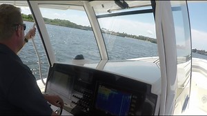 Tom Miller and his father taking sea trial of a Cobia 344 CC. Thanks Tom! | Cobia Boats