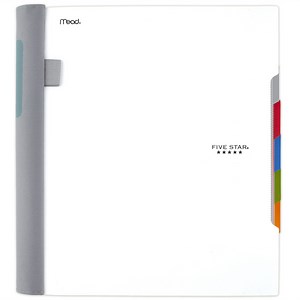 Five Star Advance Notebook, 5 Subject, College Ruled, White (820013WX0-WMT)