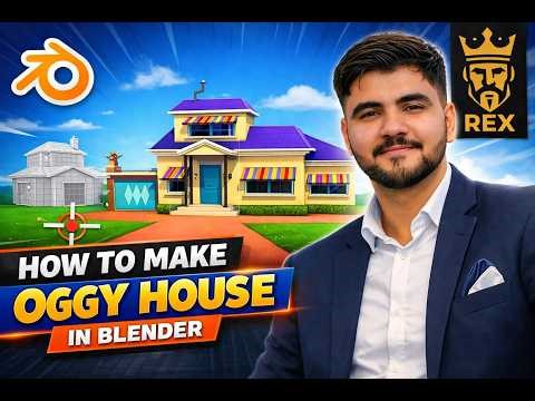How to Make Oggy House in Blender | Step-by-Step Blender Tutorial (Part 1)