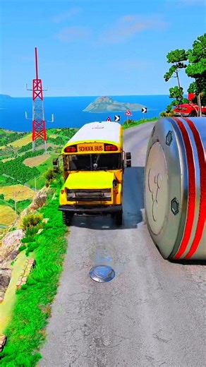 School Bus & Beamoving Cars & Truck vs Hydraulic Press - BeamNG.drive #beamngdrive #beamng #car #bus