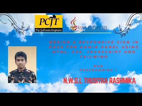 Tasks 39 : Design a responsive admin Sign In using HTML, CSS, JavaScript and Tailwind