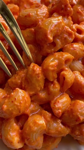 Easy Elbow Pasta with Red Pepper and Eggplant Dip Sauce Recipe