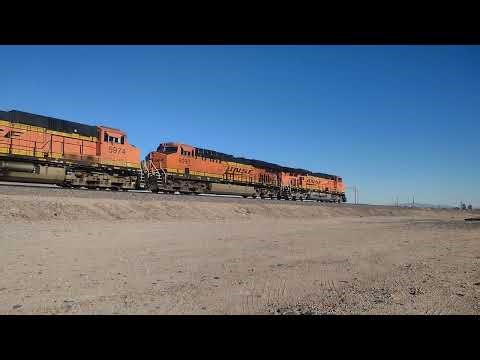 Monster EB BNSF Port Stack Train At Daggett CA! #bigbossrailfanner