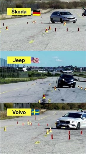 Which Car Keeps Control in a Moose Test? #carsafety #moose