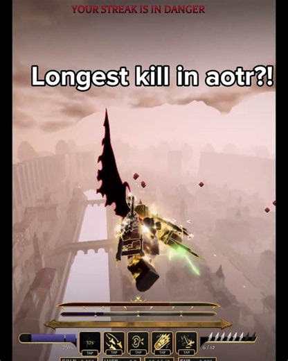 Longest kill in aotr ?? #attackontitanrevolution #aotr #roblox #longestkill