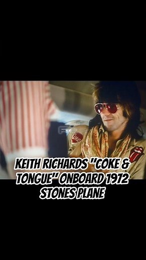 Keith Richards "Coke & Tongue" onboard 1972 Stones plane #fec #rollingstones