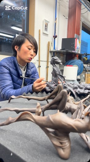 Luo Li Rong on Instagram: "In lost-wax bronze casting, the wax model extracted from the silicone mold must be carefully inspected and refined in every detail to ensure accuracy and completeness in the next step of bronze casting. Working in fonderie @bronsatelier #sculpturelovers#sculptureloversbronzesculpture #artcollective #artstudio #instaart #sculpture #sculpting #sculpture_art #sculpture_gallery #sculpturevideo #sculpteurs #sculpturecollector #art #artgallery #bronze #the_great_sculpture #a
