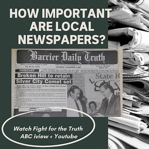1.7K views · 32 reactions | What’s the solution to future-proofing local newspapers? 樂 If you missed last night’s #AustralianStory about Broken Hill’s century-old Barrier Truth, catch up here: https://ab.co/3eJmVf8 | Australian Story | Facebook