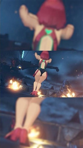 Pyra sticking the landing #xenobladechronicles2 #pyra #mythra #shorts