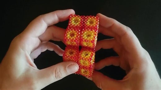 Beading Pattern for Infinity Open Cube Fidget Toy – RAW Cross Weave Technique | Beadwork, DIY, Craft Patterns - Etsy