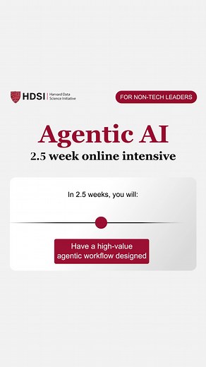 Ready for the Agentic AI leap? 2.5 weeks of guided, high-intensity transformation with live faculty sessions, optional live labs and an AI tutor that personalizes everything to your context. Leave with an agentic workflow and implementation plan for a real use case in your organization. | Next Gen Learning