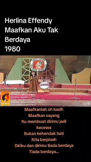 Herlina Effendy: Maafkan Aku Tak Berdaya - Lagu Dangdut Klasik Era 80an