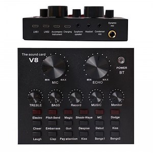 Carte Son Studio USB, Bluetooth - Mini table de mixage sonore