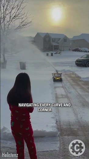 Smart Snow Blower Clears Driveway Automatically