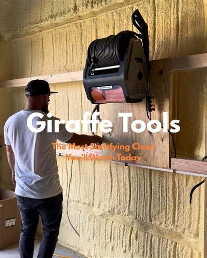 Dirt off. Stress off. One pull, instant satisfaction. 💦✨ Watching grime melt away never gets old with GiraffeTools. 😌🔧 Your turn to try this level of clean. 😍 Link in bio. 🔗 #giraffetools #pressurewasher #satisfyingcleaning #EasyCleaning #garagegoals #wallmounted #cleaningproducts #carcleaning #homecleaning | Giraffe Tools