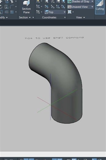 How to Use Shell Command in AutoCAD 3D (Full Tutorial) 🚀. #shorts #trending #autocadtips