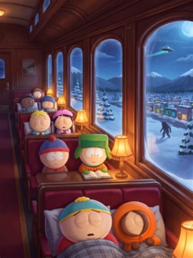 Cozy Night Train Ride South Park — Cartman, Kenny & UFO Abduction