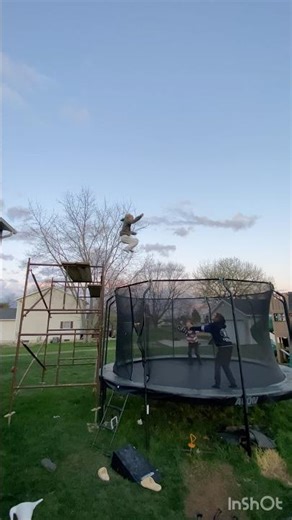 Crazy Tramoline Double Backflip Cliff Jump!! #algorithm #flip #fyp #shorts #motivation #funny #flip