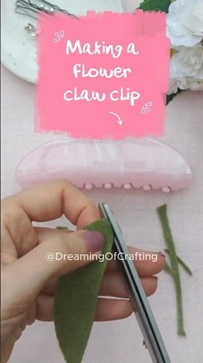 Easy DIY Flower Claw Clip at Home #diy #flowerhairclip