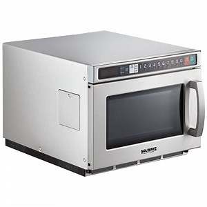 Solwave Space Saver Stainless Steel Heavy-Duty Commercial Microwave with USB Port - 1,200W, 120V