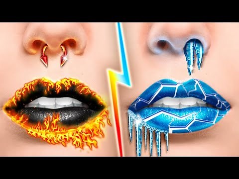 DEFI 🔥CHAUD VS 🥶FROID || Fille Glace VS Garçon Feu - Astuces CUISINE Extrêmes🌶 par 123 GO! CHALLENGE