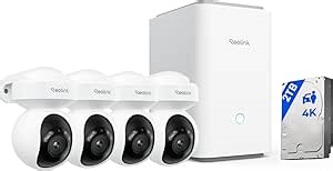 Home Hub Pro with 4x E1 Outdoor Pro Bundle, 4K Wi-Fi 6 All-in-One Security System with 2TB HDD, Max. 16TB Local Storage, PT Auto Tracking, 360° Coverage, Smart Detection, Anti-Theft Encryption