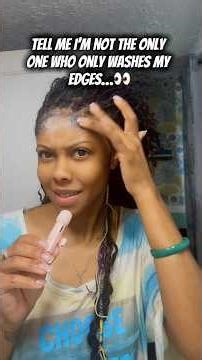 Shampooing my edges #babyhairstyles