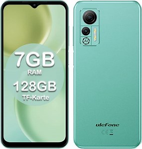 Ulefone Handy ohne Vertrag Günstig, Note 14 Smartphone 4G Android 12 Quad-core 16GB ROM 128GB Erweiterbar 4500mAh mit 8MP Kamera 6,52 Zoll 3 Slots/Face ID/GPS/WiFi/FM/Große Schrift Dual SIM Grün