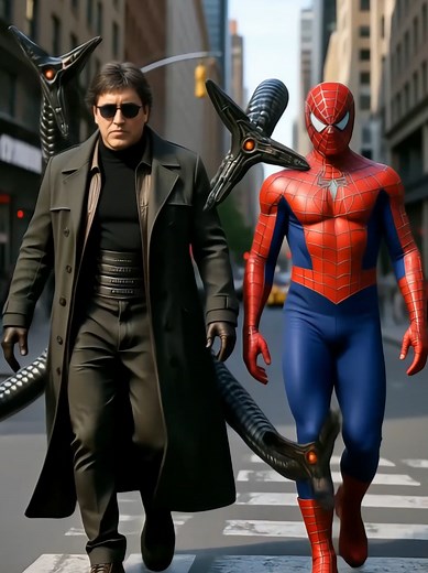 Spiderman Confronts Villains Using AI Technology