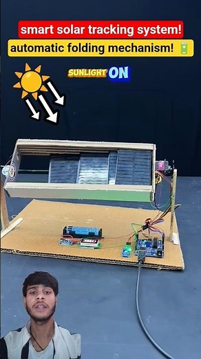 Smart tracking solar panel | arduino folding solar project #shorts #arduino #solar