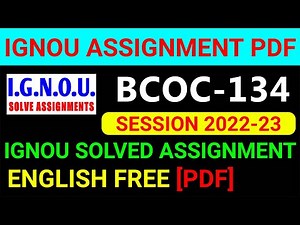 BCOC-134 Solved Assignment 2022-23 in English, BCOC 134 Solved Assignment 2023, BCOC 134 Assignment