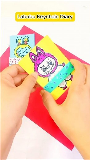 DIY Labubu Keychain with Paper | Cute Handmade Keyring Tutorial / Nasrin art and craft