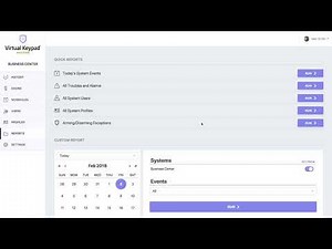 Virtual Keypad Access Generating Reports